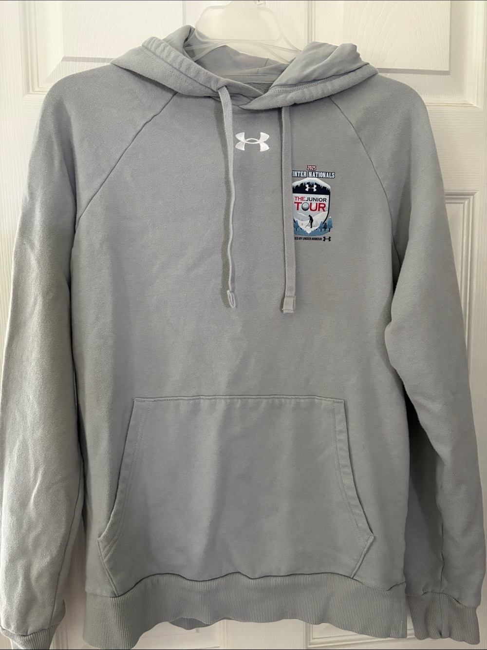 Winter Nationals Under Armour Light Gray Youth Pullover Hoodie with Logo Patch